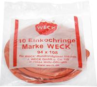 Weck Axentia Lot de 10 rondelles Rouges de Remplacement pour couvercles de bocaux mécaniques de 100 mm - Joints hermétiques