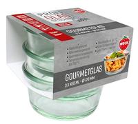 Weck Gastropack 76125 Lot de 3 verres gourmet 450 ml (créations parfaites, passent au four, passent au lave-vaisselle, stabilité, verres délicats, sans couvercle)