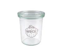 Weck Lot de 12 bocaux en verre avec couvercle 160 ml Hauteur 8,5 cm