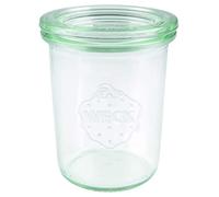 Weck Lot de 12 bocaux en verre transparent de 160 ml (conservation de qualité supérieure, avec couvercle en verre, pour la conservation, résistant à la chaleur, passe au micro-ondes, au four, en bocal