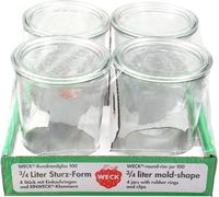 WECK Lot de 4 bocaux 0,75l