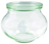 WECK Lot de 6 bocaux à bijoux #901 500 ml avec pinces + caoutchoucs, couvercles Ø 80 mm, bocaux à dessert, pots à confiture Vert