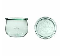 Weck Lot de 6 bocaux de conservation en forme de tulipe RR100 avec couvercle en verre, anneaux et pinces 500 ml