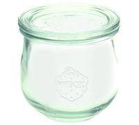 Weck Lot de 6 bocaux en forme de tulipe # 746-370 ml - Avec pinces et élastiques - Couvercle de 80 mm de diamètre - 58309