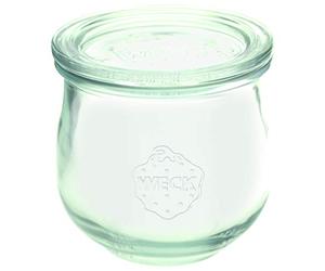 Weck Lot de 6 bocaux en forme de tulipe # 746-370 ml - Avec pinces et élastiques - Couvercle de 80 mm de diamètre - 58309