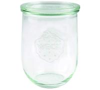 Weck Lot de 6 bocaux en verre tulipe de 1 l (bocaux de conservation de qualité supérieure, avec couvercle en verre, pour la conservation, résistants à la chaleur, passent au micro-ondes, au four,