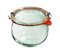 Weck Lot de 6 bocaux en verre tulipe de 580 ml avec couvercle, joint et 2 bouchons. Pour la conservation des confitures, des jus, un stockage hermétique des ingrédients secs