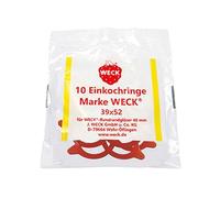 Weck Lot de 6 joints en caoutchouc 40 mm pour modèles Weck 756 757 788 789 Rouge