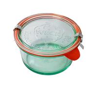 Weck Mold Lot de 6 bocaux en verre avec couvercle, joint et 2 bouchons - Pour conserver les conserves, jus et ingrédients secs - 450 ml