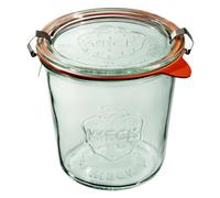 Weck Mold Lot de 6 bocaux en verre de 580 ml avec couvercle, joint et 2 bouchons | Pour la conservation, les jus, le stockage hermétique des ingrédients secs