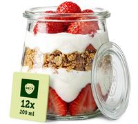 Weck Bord Arrondi Mini Tulipe en Pot, 220 ML, Transparent