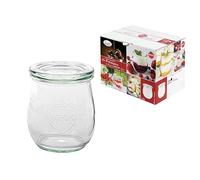 WECK Rundrandglas Einkochwelt Vor-und Nachspeisen Tulpe 220 ml 12er Karton mi...