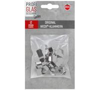 Weck sachet de 12 pinces avec carte support Gastro (compatibles four, 12 pinces gourmet, pinces pour bocaux de stérilisation) 76132