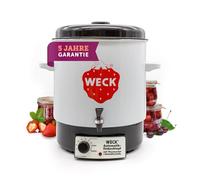 WECK - Stérilisateur Électrique de Bocaux WAT 14 A - 29 L - En émail | Stérilisateur de bocaux avec thermostat précis. Fabriqué en Allemagne. Polyvalent. Grande qualité.