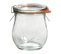 Weck Tulipano Lot de 12 Pots de 220 ML avec Un Couvercle de 60 mm, Le Joint et Les Clips sont Inclus, en Verre, Transparent