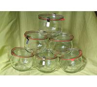 Weck Weck Lot de 12 bocaux de conservation complets en verre tulipe 580 ml 1/2 l 500 ml