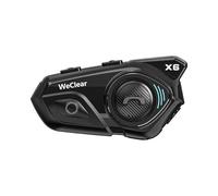 WeClear X6 Intercom pour casque de moto, interphones Bluetooth à 6 voies, système de communication audio multitâche, partage de musique, FM, écouteurs réduction du bruit, individuel