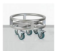 WECLMH Chariot en Acier Inoxydable pour Marmite, Support Mobile pour Fût Isotherme, Support Mobile pour Bouteille De Gaz pour Cantine Et Restaurant, Chariot pour Transport(67x67x19.5cm)