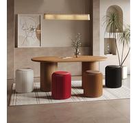 WECLMH Tabouret Pliant en Papier, Tabouret Bas Portable Et Robuste À Structure Alvéolaire, Tabouret Moderne en Papier Blanc pour L'École, Le Salon Ou La Salle À Manger(Red,32x32x30cm)