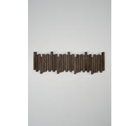 WECO Porte-manteau mural (Teinté foncé avec vernis transparent, 66,8 cm, 8 crochets)