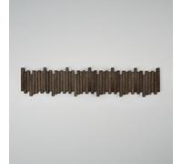 WECO Porte-manteau mural (Teinté foncé avec vernis transparent, 99 cm, 12 crochets)