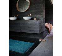Wecon Home Basics Tapis de bain, douillet et moelleux avec un poil doux, antidérapant et lavable, Joris (55 x 65 cm, turquoise)