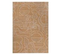 Wecon Home Beatle-B Von Esprit, tissé Machine, Tapis Poils Courts, Motif Graphique avec Effet Relief, certifié Oeko-TEX® (200 x 290 cm, Brun Multicolore)