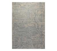 Wecon Home Beatle-B Von Esprit, tissé Machine, Tapis Poils Courts, Motif Graphique avec Effet Relief, certifié Oeko-TEX® (200 x 290 cm, Turquoise Gris)