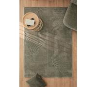 Wecon Home Bolen Tapis à poils courts - Motif graphique 3D moderne - Tissé avec des poils de 14 mm de hauteur - Certifié Oeko-TEX - Tapis de salon avec dos en jute - Facile d'entretien et robuste (120