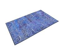 Wecon Home Tapis de bain antidérapant et lavable vintage Louis (80 x 150 cm, bleu)