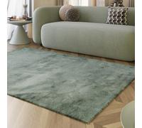 Wecon Home Tapis moderne à poils longs très moelleux de la marque Esprit - Idéal pour le salon, la chambre à coucher et plus - Alice (160 x 230 cm, vert sauge)