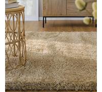 Wecon Home Tapis Moelleux | Esprit | à Poils Longs, idéal pour Le Salon, la Chambre à Coucher, la Chambre d'enfant et l'entrée | Yogi (120 x 170 cm, Beige Sable)