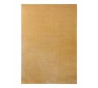 Wecon Home Vegas Tapis uni tissé à poils courts - Facile d'entretien et robuste - Certifié Oeko-TEX® Standard 100 - 120 x 170 cm - Jaune ocre - Pour salon et chambre à coucher