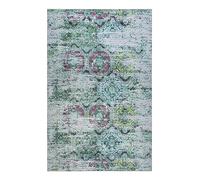 WECONhome Tapis coloré à poils courts au look usé tendance de WECONhome pour salon, chambre à coucher, bureau ou chambre d'enfant - Focus (160 x 230 cm, vert)