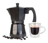 Wecook, luccia cafetière expresso italienne induction, aluminium 3 tasses de café, vitrocérame, , noir Noir G