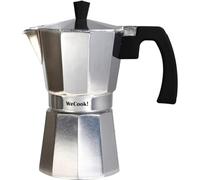 WECOOK! Paola Cafetière Expresso Italienne en Aluminium, 9 Tasses de Café, Joint d'étanchéité en Silicone, Soupape de Sécurité, Vitrocérame, Gaz, Électrique