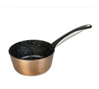 WECOOK! Professional Casserole à Lait 16cm, Induction, Pierre Antiadhésive Écologique sans PFOA, Aluminium Forgé, Épaisseur 2,8 mm, Copper, Poignée en Acier Inox., Vitrocéramique, Gaz, Four