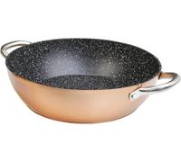 WECOOK! Professional Casserole Basse 32cm Induction, Sauteuse Antiadhésive Écologique sans PFOA, Aluminium Forgé, Épaisseur 2,8mm, Copper, Poignées en Acier Inox., Vitrocéramique, Four