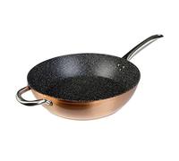 WECOOK! Professional Poêle à Frire Profonde 32 cm, Induction, Pierre Antiadhésive Écologique sans PFOA, Aluminium Forgé, Épaisseur 2,8 mm, Copper, Poignée en Acier Inox., Vitrocéramique, Gaz, Four