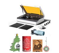 WECREAT Vista Machine de gravure laser 10 W avec 9 en 1 rotatif, caméra HD intelligente, diode compacte, graveur laser de bureau pour débutants, bricolage, bois, cuir, verre, métal, bijoux, cadeaux