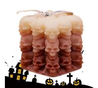 Wectirc Bougie parfumée squelette | Bougie cube parfumée pour Halloween - Bougie d'aromathérapie en forme de crâne - Décoration de ferme pour adultes