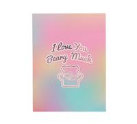 Wectirc Carte pop-up en peluche - Ours coloré - Carte d'anniversaire - Carte d'anniversaire de vacances en peluche - Carte de remerciement créative pour petit ami ou petite amie