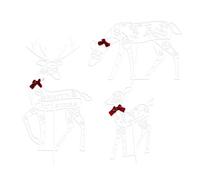 Wectirc de rennes de Noël en plein air | Décoration de vacances pour porche | Décoration festive de pelouse - pour les propriétaires de maison, les planificateurs de fête, le quartier, la cour