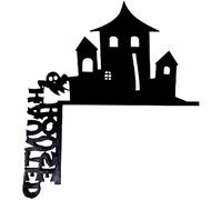 Wectirc Panneau d'angle de porte d'Halloween, cadre de porte en métal, panneau d'angle de porte décoratif - Panneau d'Halloween double face pour cadre de porte de maison hantée