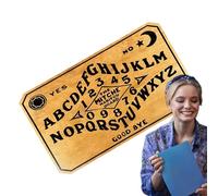 Wectirc Planche de divination pendule | Planche en bois sculpté | Message métaphysique Ouija, planche en bois de sorcière, planche à esprit parlante portable, outil métaphysique amusant pour les