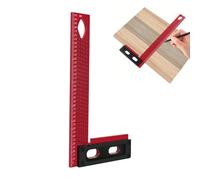 Wectirc Scriber de travail du bois, jauge croisée de positionnement de trou de type L | Outil de marquage portable en alliage d'aluminium antirouille pour ingénieur, mesure