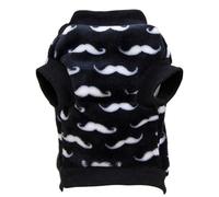 Wectirc Vêtements pour chiots - Sweat noir et blanc pour animal de compagnie - Pyjama en polaire douce pour chien, veste polaire à deux pattes pour temps froid