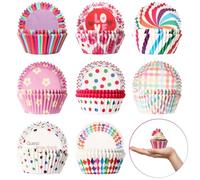 WECUTE Cupcake Papier 400 Pièces, Caissettes Cupcake Tasses de Papier de Cuisson Caissette Muffins Papier Pour Cuisson, Cupcake, Mariage, Anniversaire, Fête