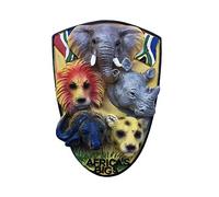Wedare Magnet Souvenir 3D Afrique du Sud Grand 5 Animaux Aimant Réfrigérateur Touriste Souvenirs À La Main Résine Artisanat Magnetics Home Cuisine Décoration Collection Cadeau