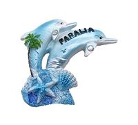 Wedare Magnet Souvenir 3D Dauphins paralia grèce Aimant de réfrigérateur touriste Souvenirs de Voyage à la Main en résine Artisanat magnétiques Maison Cuisine décoration Collection Cadeau
